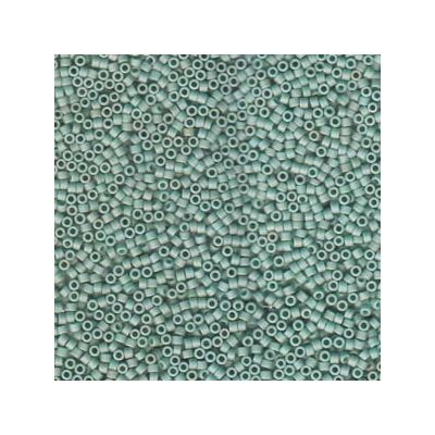 11/0 Miyuki Delica beads, cylinder (1,8 x 1,3 mm), colour: matte mtlc seafoam gr, approx. 6,7 gr 