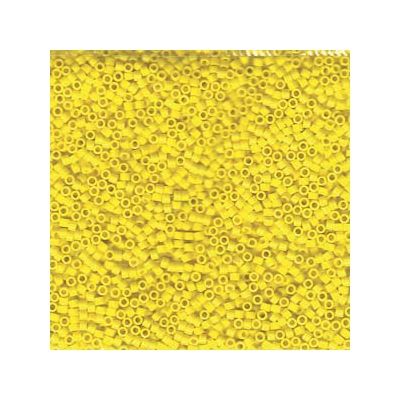 11/0 Miyuki Delica kralen, cilinder (1,8 x 1,3 mm), kleur: ondoorzichtig geel, ca. 7,2 gr 