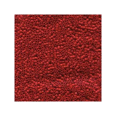 11/0 Miyuki Delica beads, cylinder (1,8 x 1,3 mm), colour: opaque dk cranberry, approx. 7,2 gr 