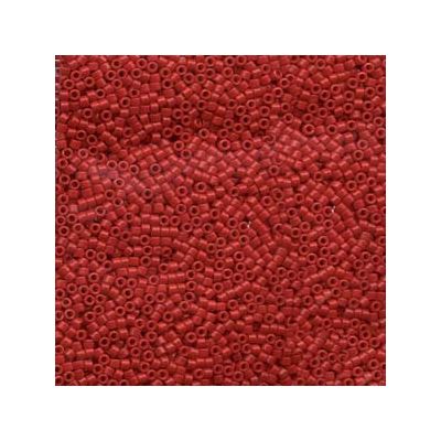 11/0 perles Miyuki Delica, cylindre (1,8 x 1,3 mm), couleur : rouge, opaque, colorées, environ 7,2 gr 