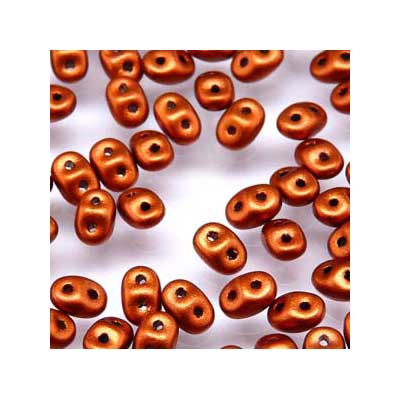 Matubo Superduo perles, 2,5 x 5 mm, couleur Crystal Bronze Fire Red, tube d'environ 22,5 gr 