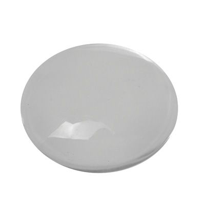 Basic glass cabochon, round 25 mm, dome, transparent 