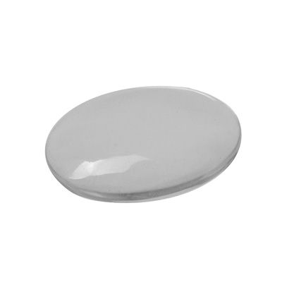Basic cabochon en verre, ovale 13 x 18 mm, dôme, transparent 