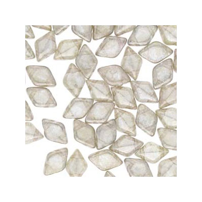 Matubo Gemduo beads, 8 x 5 mm, colour: Crystal Gleam White, tube with approx. 8 gr. 