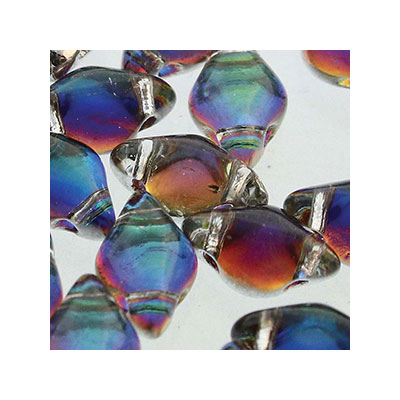 Matubo Gemduo beads, 8 x 5 mm, colour: Backlight Petroleum , Tube with approx. 8 gr. 