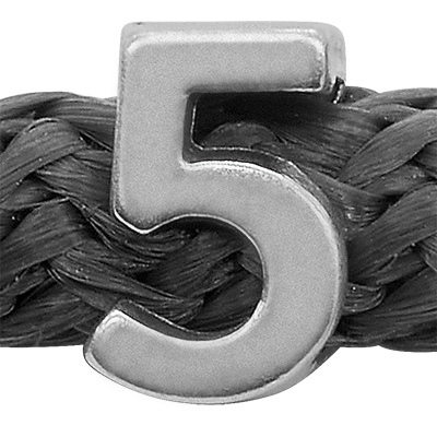 Grip-It Slider number 5, for ribbons up to 5mm diameter, silver plated 