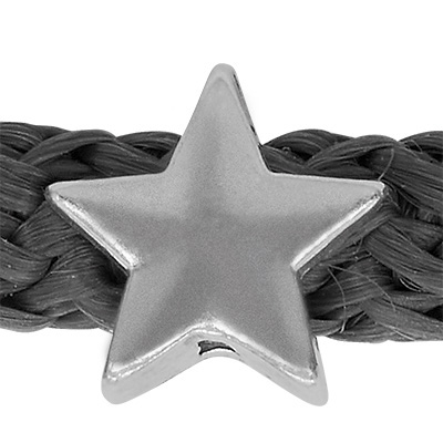 Grip-It Slider Star, for ribbons up to 5mm diameter, silver plated 