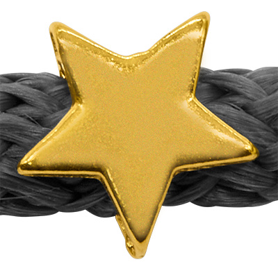 Grip-It Slider Star, for ribbons up to 5mm diameter, gold plated 