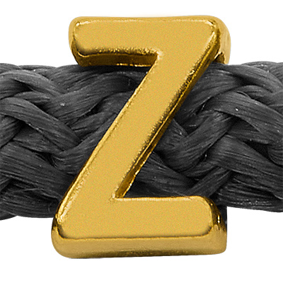 Grip-It Slider letter Z, for ribbons up to 5mm diameter, gold plated 