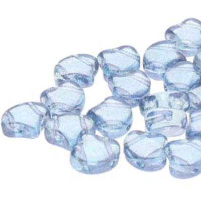 Matubo Ginko Perlen, 7,5 x 7,5 mm, Farbe: Luster Transparent Blue, Röhrchen mit ca. 22 gr 