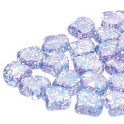 Matubo Ginko Perlen, 7,5 x 7,5 mm, Farbe: Confetti Splash Indigo, Röhrchen mit ca. 22 gr 