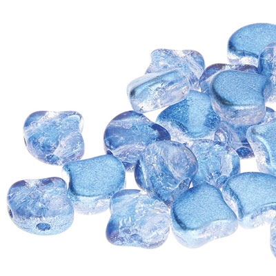 Matubo Ginko Perlen, 7,5 x 7,5 mm, Farbe: Slushy Blue RaspBerry, Röhrchen mit ca. 22 gr 