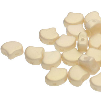 Matubo Ginko Perlen, 7,5 x 7,5 mm, Farbe: Chatoyant Shimmer Dutch White, Röhrchen mit ca. 22 gr 