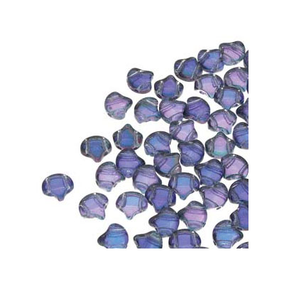 Matubo Ginko Perlen, 7,5 x 7,5 mm, Farbe: Backlit Violet Ice, Röhrchen mit ca. 22 gr 