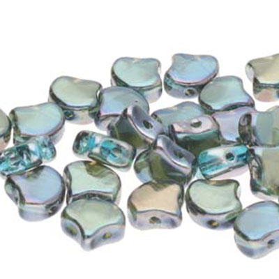 Matubo Ginko Perlen, 7,5 x 7,5 mm, Farbe: Aqua Celsian, Röhrchen mit ca. 22 gr 
