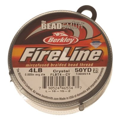 Fireline thread, diameter 0.12 mm, length 45.70 m (50 yard) , crystal 