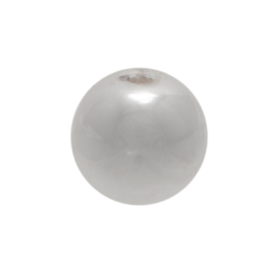 Brin de perles d'hématite, boule, 8 mm, argenté galvanisé, longueur environ 39 cm 