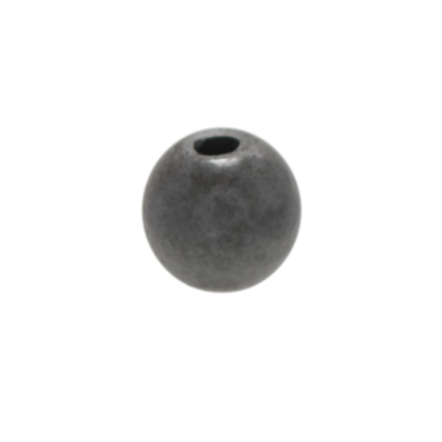 Ketting van hematiet kralen, bol, 6 mm, zwart, lengte ca. 39 cm 