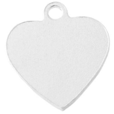 ImpressArt Tag Stamp Blank Heart with Eyelet, Aluminium,13 x 13 mm 