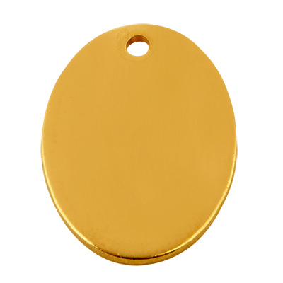 ImpressArt Tampon brut ovale avec oeillet, laiton,18 x 13 mm 