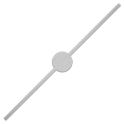 ImpressArt Stempel Rohling Armband, Aluminium, Breite 3 mm, Länge 150 mm, mit runder Fläche Durchmesser 19 mm 
