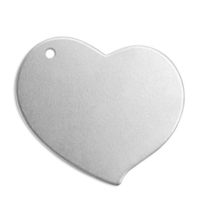 ImpressArt Tag ébauche pendentif coeur, 20,5 x 17,5 mm 