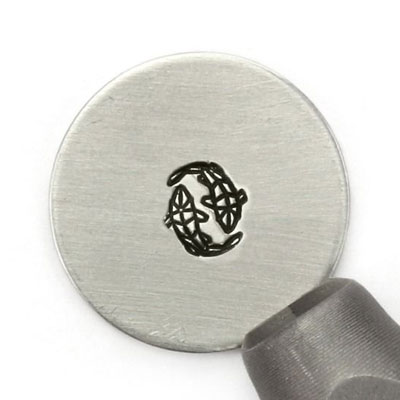 ImpressArt Design tampon, 6 mm, Geometric Zodiac, motif signe astrologique poissons 