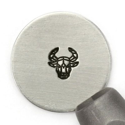 ImpressArt Design tampon, 6 mm, Geometric Zodiac, motif signe astrologique taureau 