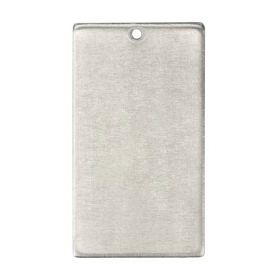 ImpressArt Tag Stamp Blanco Hanger Rechthoek, zilverkleurig, 32 x 18 mm, aluminium 