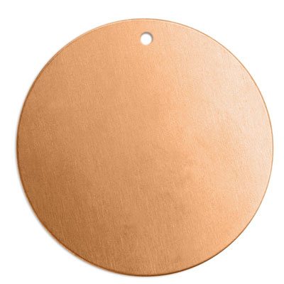ImpressArt Stamp Blank Disc with Eyelet, Copper, Diameter 31 mm 