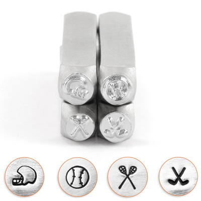 ImpressArt Design tampon, 6 mm, motif symboles de sport, paquet de 4 tampons 