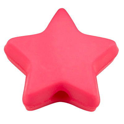 Plastic bead star, dark red, 9.5 x 9.5 x 3.5 mm, hole: 0.5 mm 