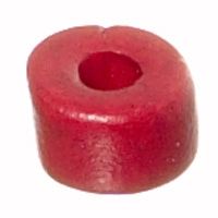 Keramische kraal spacer, ca. 7 x 4 mm, rood 