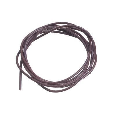Leather strap, approx. 1.5 mm, length 1 m, dark brown 