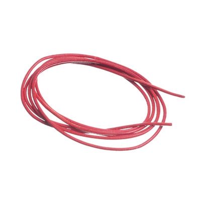 Lederen band, ca. 1,5 mm, lengte 1 m, rood 