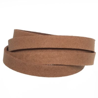 Craft leather strap, 10 mm x 2 mm, length 1 m, Camel 