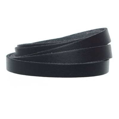 Berlin leather strap, 10 mm x 2 mm, length 1 m, black 