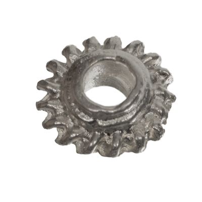 Perle métallique Spacer disque, diamètre environ 7 mm, argenté 