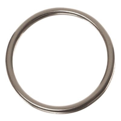 Metalen hanger cirkel, 18 mm, verzilverd 