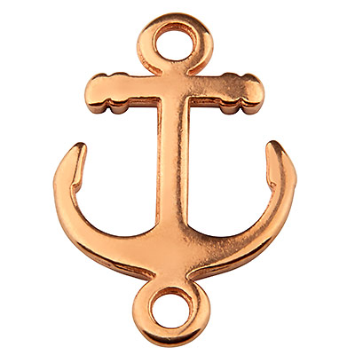 Bracelet connector anchor, 13 mm, rose gold plated 
