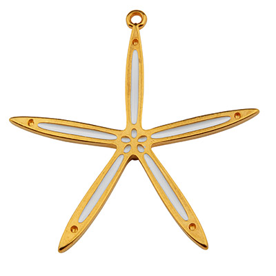 Pendentif métal étoile, 41 x 40 mm, doré 