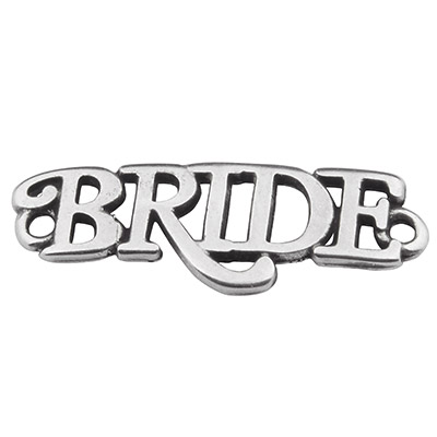 Armbandverbinder "BRIDE", 27 x 9,5 mm, versilbert 