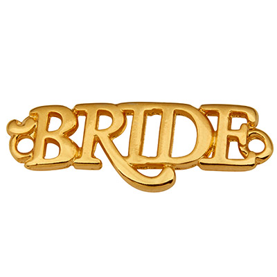 Bracelet connector "BRIDE", 27 x 9.5 mm, gold-plated 