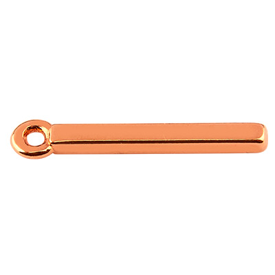 Metallanhänger Bar 17 x 2 mm, rosevergoldet 