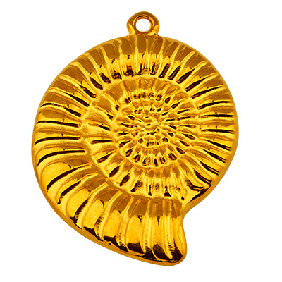 Metal pendant Nautilus, 30 mm, gold-plated 
