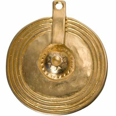 Metal pendant Ethno, approx. 47 mm, gold-plated 