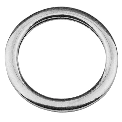 Metallanhänger Ring, versilbert, 39 mm 