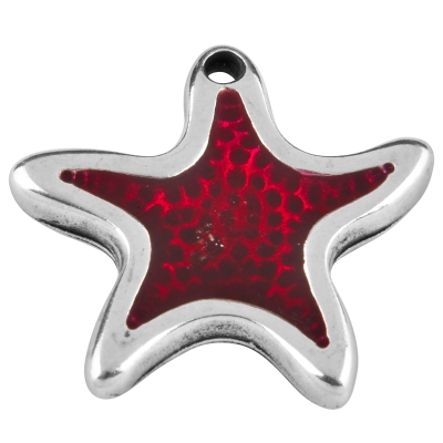 Metal pendant, silver-plated, 26.5 x 27.5 mm 