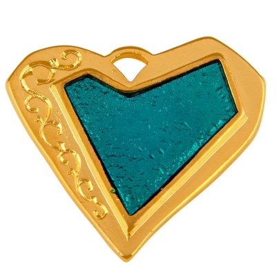 Metal pendant, gold-plated, 25 x 27.0 mm 