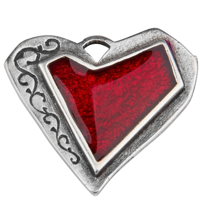 Metal pendant, silver-plated, 25.5 x 27.0 mm 